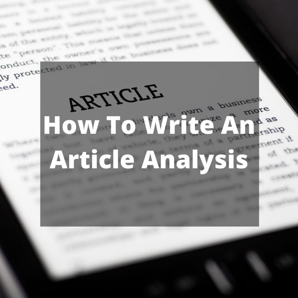 How-To-Write-An-Article-Analysis
